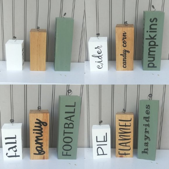 Fall Home Decor Centerpiece Tiered Tray Mantle - Picture 1 of 5